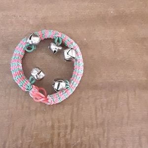 Handmade holiday rainbow loom bracelet